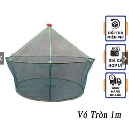 Vó Bẫy Tôm Cua Cá Dạng Tròn, Công nghệ mới 2023 tặng mồi 2