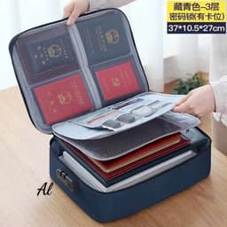 Cặp Đựng Hồ Sơ Tài Liệu Giấy Tờ A4 Cỡ Lớn Túi Nhiều Ngăn Có Khoá Số, Quai Xách Cầm Tay 5