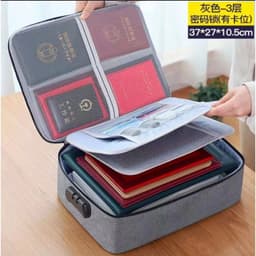 Cặp Đựng Hồ Sơ Tài Liệu Giấy Tờ A4 Cỡ Lớn Túi Nhiều Ngăn Có Khoá Số, Quai Xách Cầm Tay 7