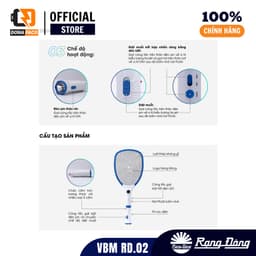 Vợt bắt muỗi Rạng Đông- Hàng chính hãng - Pin siêu bền - Thiết kế nhỏ gọn, tiện lợi (Model: VBM RD.03/ VBM RD.05) 7