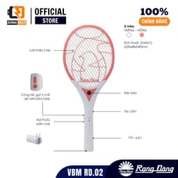 Vợt bắt muỗi Rạng Đông- Hàng chính hãng - Pin siêu bền - Thiết kế nhỏ gọn, tiện lợi (Model: VBM RD.03/ VBM RD.05) 3