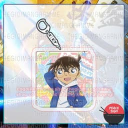 (mua 1 tặng 1) (STICKERS) Móc khóa DETECTIVE CONAN Thám Tử Lừng Danh in hình anime chibi mica trong acrylic 3