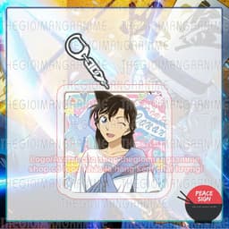 (mua 1 tặng 1) (STICKERS) Móc khóa DETECTIVE CONAN Thám Tử Lừng Danh in hình anime chibi mica trong acrylic 5