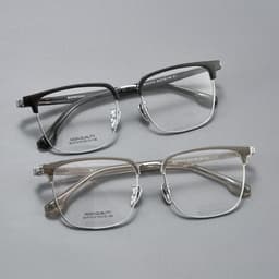 Gọng kính cận thời trang nam nữ NARO EYEWEAR dáng nửa viền vuông chất liệu TITAN cao cấp 51AD010 2