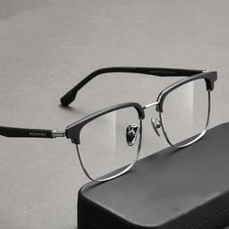 Gọng kính cận thời trang nam nữ NARO EYEWEAR dáng nửa viền vuông chất liệu TITAN cao cấp 51AD010 3