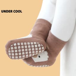 Set 5 đôi tất vớ trẻ em 0-4 tuổi UNDERCOOL chống trượt đế lót cao su họa tiết ngộ nghĩnh TC64 4