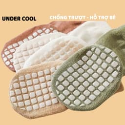 Set 5 đôi tất vớ trẻ em 0-4 tuổi UNDERCOOL chống trượt đế lót cao su họa tiết ngộ nghĩnh TC64 6