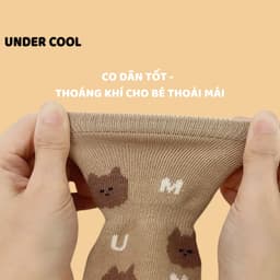 Set 5 đôi tất vớ trẻ em 0-4 tuổi UNDERCOOL chống trượt đế lót cao su họa tiết ngộ nghĩnh TC64 7