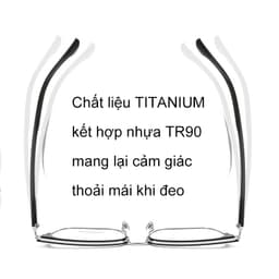 Gọng kính cận thời trang nam nữ NARO EYEWEAR dáng nửa viền vuông chất liệu TITAN cao cấp 51AD010 6
