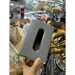 Hộp đựng giấy ăn bọc da cao cấp hình chữ nhật, Hộp đựng khăn giấy ăn để bàn sang trọng, tiện lợi 7
