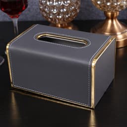 Hộp đựng giấy ăn bọc da cao cấp hình chữ nhật, Hộp đựng khăn giấy ăn để bàn sang trọng, tiện lợi 2