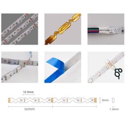 LED FULL MÀU ZÍCH ZẮC S ARGB NEOPIXEL WS2812B WS2815 RỘNG 8MM 60LED 84LED DÂY 1 MÉT ĐIỆN ÁP 5V 12v 7