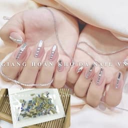 Đá khối chữ nhật khay tròn đính móng siêu sáng đẹp [ NAILS SUPPLY ] 5