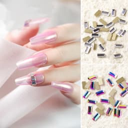 Đá khối chữ nhật khay tròn đính móng siêu sáng đẹp [ NAILS SUPPLY ] 6