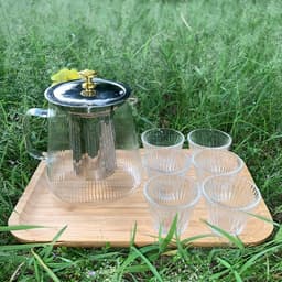 Bình Pha Trà Thủy Tinh Chịu Nhiệt Có Lưới Lọc Inox 304 An Toàn Siêu Bền 5