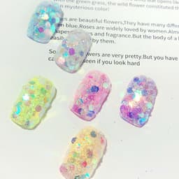 Nhũ vảy cá màu neon dạ quang siêu sáng đẹp trang trí móng cực HOT [ NAILS SUPPLY ] 4