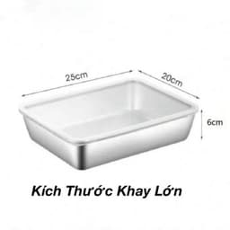 COMBO 5 Hộp inox chống rỉ 304 kèm nắp nhựa đựng đồ ăn bảo quản thực phẩm tủ lạnh đa năng 4