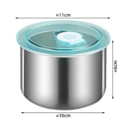 COMBO 5 Hộp inox chống rỉ 304 kèm nắp nhựa đựng đồ ăn bảo quản thực phẩm tủ lạnh đa năng 6
