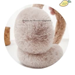 Bịt Tai Lót Lông Gấp Gọn Tiện Dụng Hình Bông Hoa Tai Thỏ Dễ Thương ( trùm tai ) 3