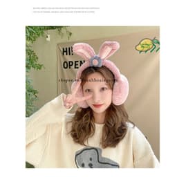 Bịt Tai Lót Lông Gấp Gọn Tiện Dụng Hình Bông Hoa Tai Thỏ Dễ Thương ( trùm tai ) 4