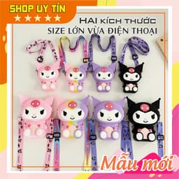 [Lớn, vừa điện thoại] Túi xách silicon hình Kuromi cho bạn gái đeo chéo đựng lì xì thời trang bé gái 1