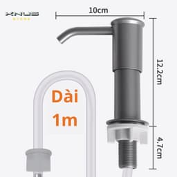 Bộ đầu bơm nước rửa chén, Hút dầu rửa bát, Vòi nhấn nước rửa chén KNUS - Bảo hành 24 tháng 2