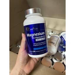 Hỗ trợ chức năng cơ, sức mạnh xương, thư giãn với CanPrev Magnesium Biglycinate 80mg Ultra Gentle 4