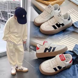 Giày thể thao das sọc cho bé thoáng khí đế mềm da êm . 321 3