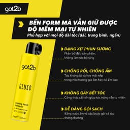 Xịt Giữ Nếp Tóc & Tạo Phòng Tóc Got2b Glued Blasting Freeze/Volumizing Hairspray 300ml 2