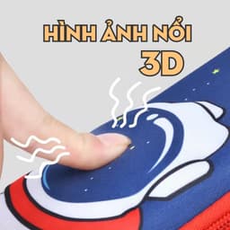 Hộp bút 3D trẻ em, hộp đựng bút cho bé trai học sinh cỡ lớn hình phi hành gia in nổi dễ thương 9