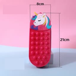 Hộp bút pop it silicon nhiều hình ngộ nghĩnh đồ chơi bấm nút bong bóng giúp giải trí giảm căng thẳng 8