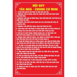 Bảng hiệu nội quy nhà trọ, chung cư, tòa nhà chất liệu alu - Biển hiệu nội quy nhà trọ, Chung cư mini chuẩn phổ biến 1