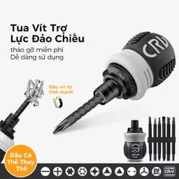 Bộ tô vít trợ lực đa năng 12 đầu Tua vít tự động đảo chiều thép CRV siêu cứng có thể điều chỉnh 2