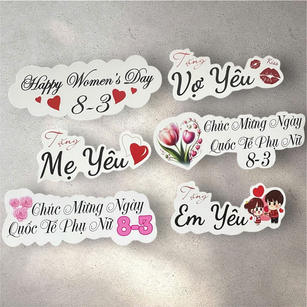 Banner, tag cài thiệp,hoa,lãng hoa chủ đề 14/2, 8/3, 20/10, 20/11....