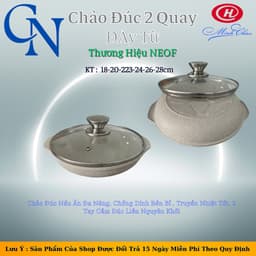 Chảo Chống Dính Đáy Từ-Chảo Đúc 2 Quay Nguyên Khối 1