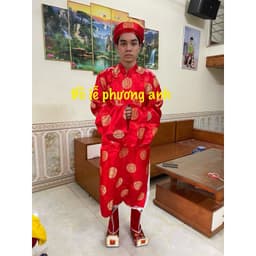 FEESHIP ÁO TẾ LỄ, ÁO DÂNG HƯƠNG ÁO CÚNG ĐÌNH NAM NỮ HÀNG GẤM THƯỢNG HẢI CAO CẤP giá rẻ 9