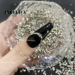 Sét đá khối chân bằng super mini siêu nhỏ đính nails chân vàng trang trí móng khoảng 100 viên 1