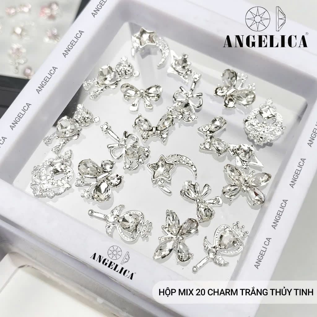 Sét Charm Đá Siêu Sáng 20 Viên Đựng Trong Hộp Hót