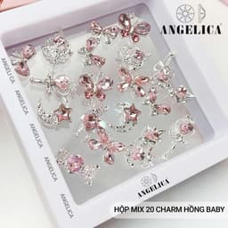 Sét Charm Đá Siêu Sáng 20 Viên Đựng Trong Hộp Hót 2