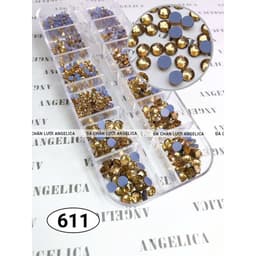 Khay đá nail chân lưới 12 ô đủ size màu đính móng siêu sáng Nail Bảo An 4