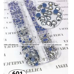 Khay đá nail chân lưới 12 ô đủ size màu đính móng siêu sáng Nail Bảo An 5