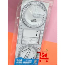 Lẽ 1 Cây Thước Kẻ Đa Năng/Thước Kẻ 360 Độ Tiện Lợi, Trong Suốt, Vẽ Nhiều Hình Khác Nhau Trong Mọi Việc, Chất Lượng Tốt 5