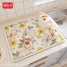Thảm lót ly Thấm Hút Nước Nhanh Khô, Thảm Thấm Nước Cho Nhà Bếp Chất Liệu Silicon Chống Trượt 3