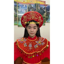 FREESHIP XÂY TẾ nữ, Xây đai cổ dâng hương tế lễ Yếm cổ dâng hương hàng cườm tua đẹp 1