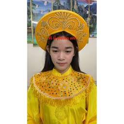FREESHIP XÂY TẾ nữ, Xây đai cổ dâng hương tế lễ Yếm cổ dâng hương hàng cườm tua đẹp 5