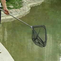 Vợt Câu Cá , Vợt Vớt Cá Tam Giác Inox Rút Gọn Lưới Mùng Lỗ 5mm Dài 2m1 - 2m5 4