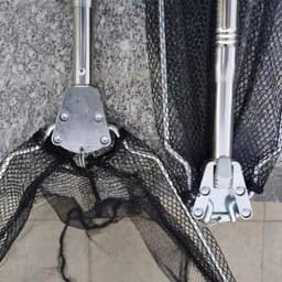 Vợt Câu Cá , Vợt Vớt Cá Tam Giác Inox Rút Gọn Lưới Mùng Lỗ 5mm Dài 2m1 - 2m5 5