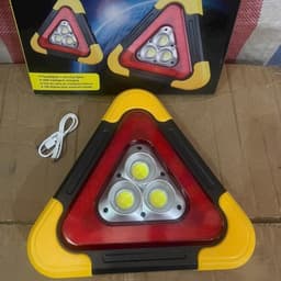 Đèn Tam Giác Cảnh Báo Khẩn Cấp Dừng Đỗ Xe Ô Tô Có Đèn LED, Sạc USB & Năng Lượng Mặt Trời Loại 1 3