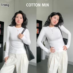 Áo Thun Dài Tay Siêu Co Giãn Mềm Mịn- thắt eo ôm body tôn dáng giữ nhiệt vải cotton zip nữ m660 4