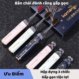 Set 3 bàn chải đánh răng gấp gọn, bàn chải đánh răng du lịch nhỏ gọn AZ STORE 4